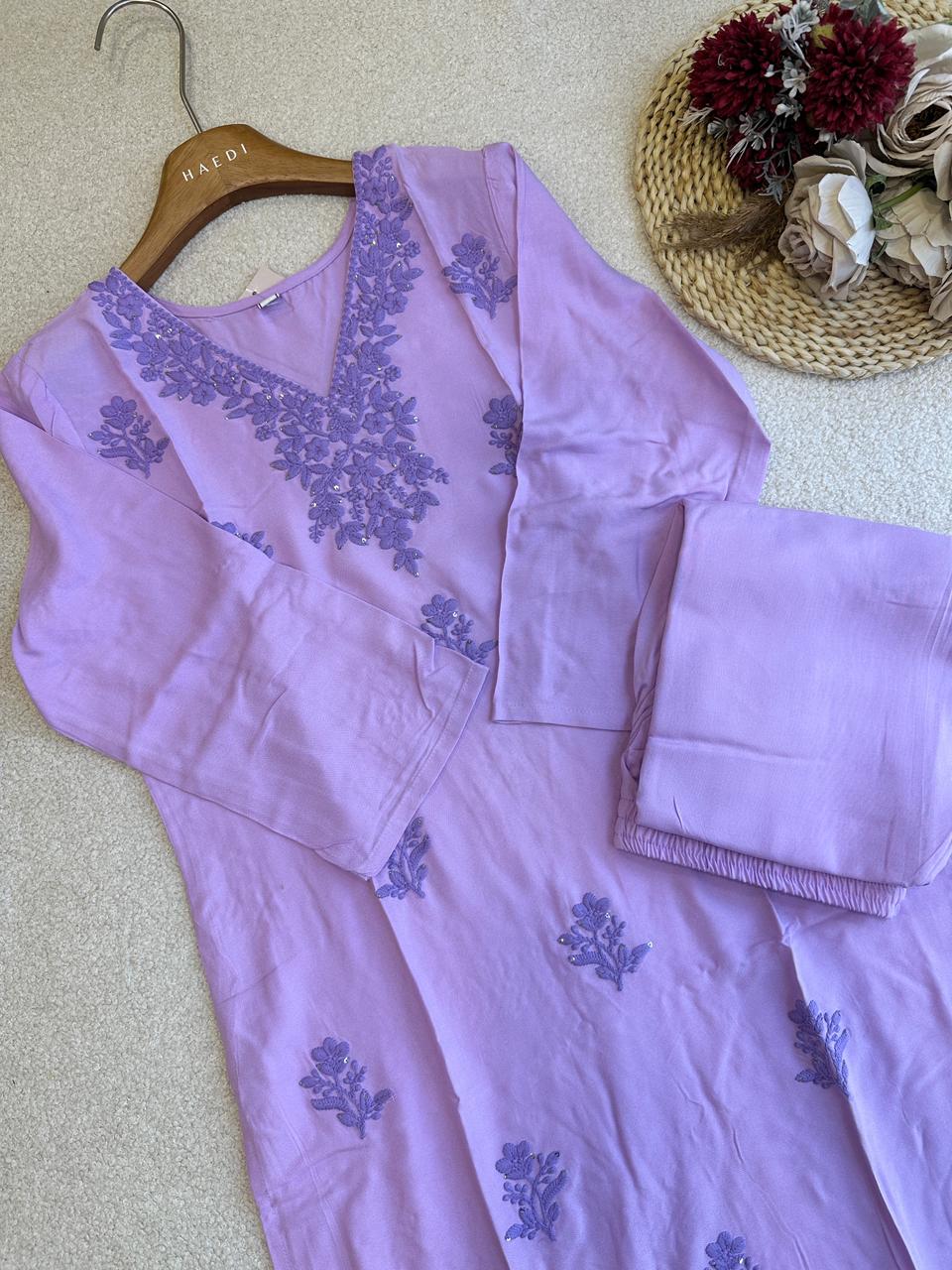 18824 Chikankari kurthi and palazzo set