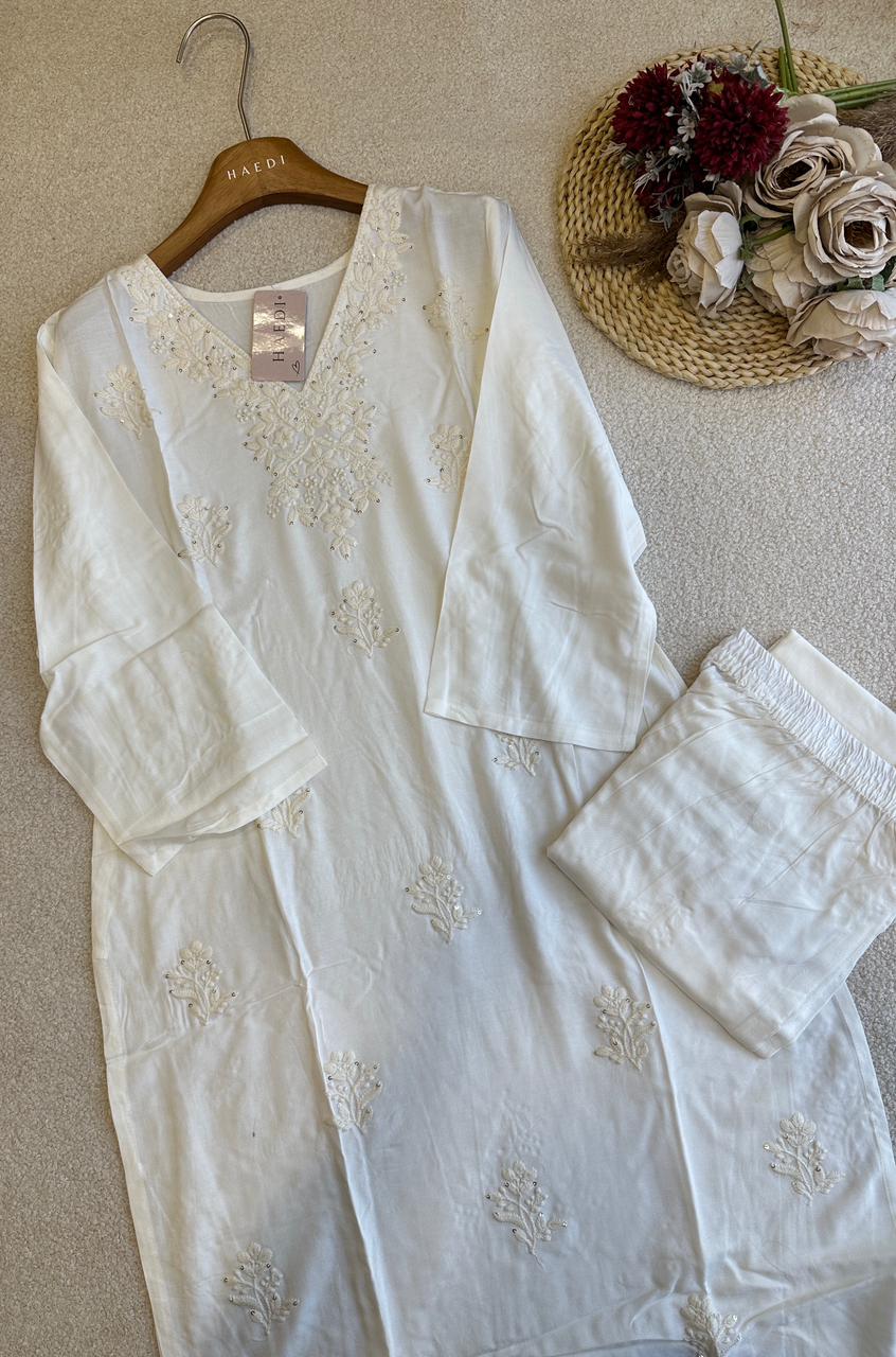 18824 Chikankari kurthi and palazzo set