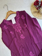 18824 Chikankari kurthi and palazzo set