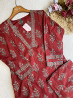 19070 Cotton kurti and pant set