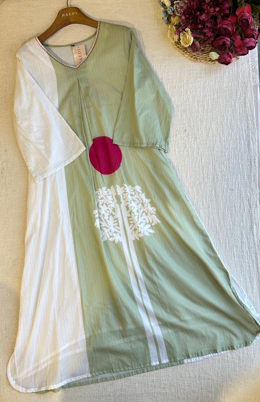 19520 Beautiful cotton kurta pant set