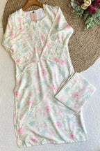 19970 Beautiful floral kurti & pant set