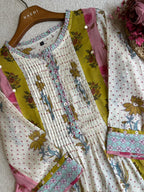 19368 Polychanderi kurta pant set