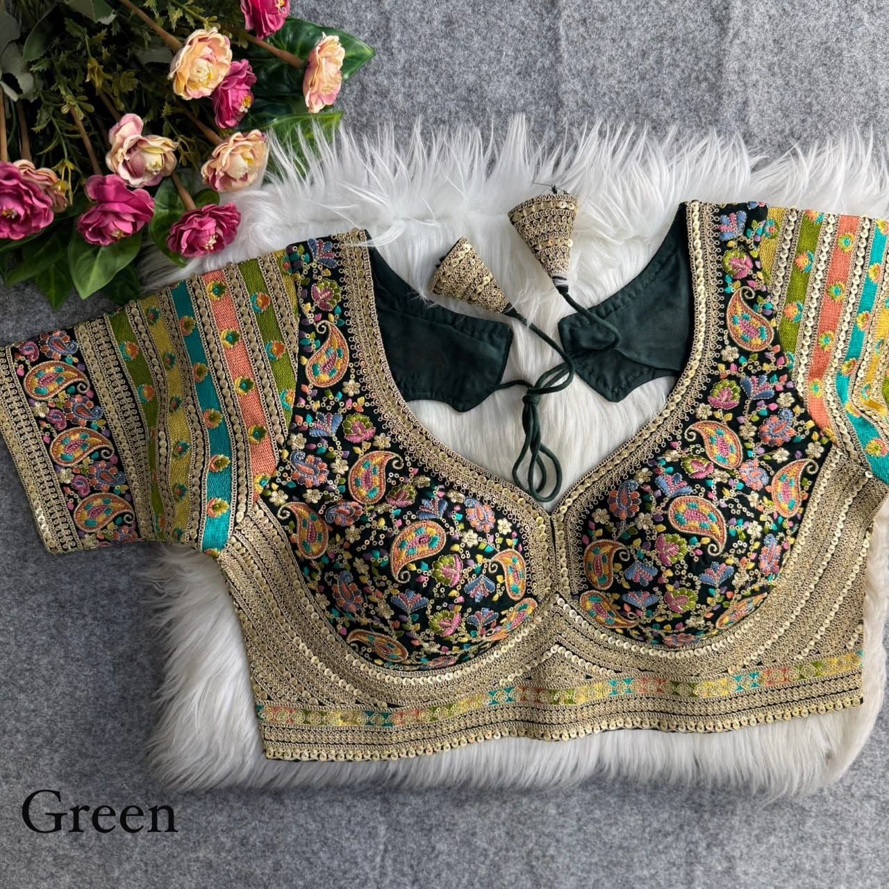 Royal Heritage Intricately Embroidered Festive Blouse Collection