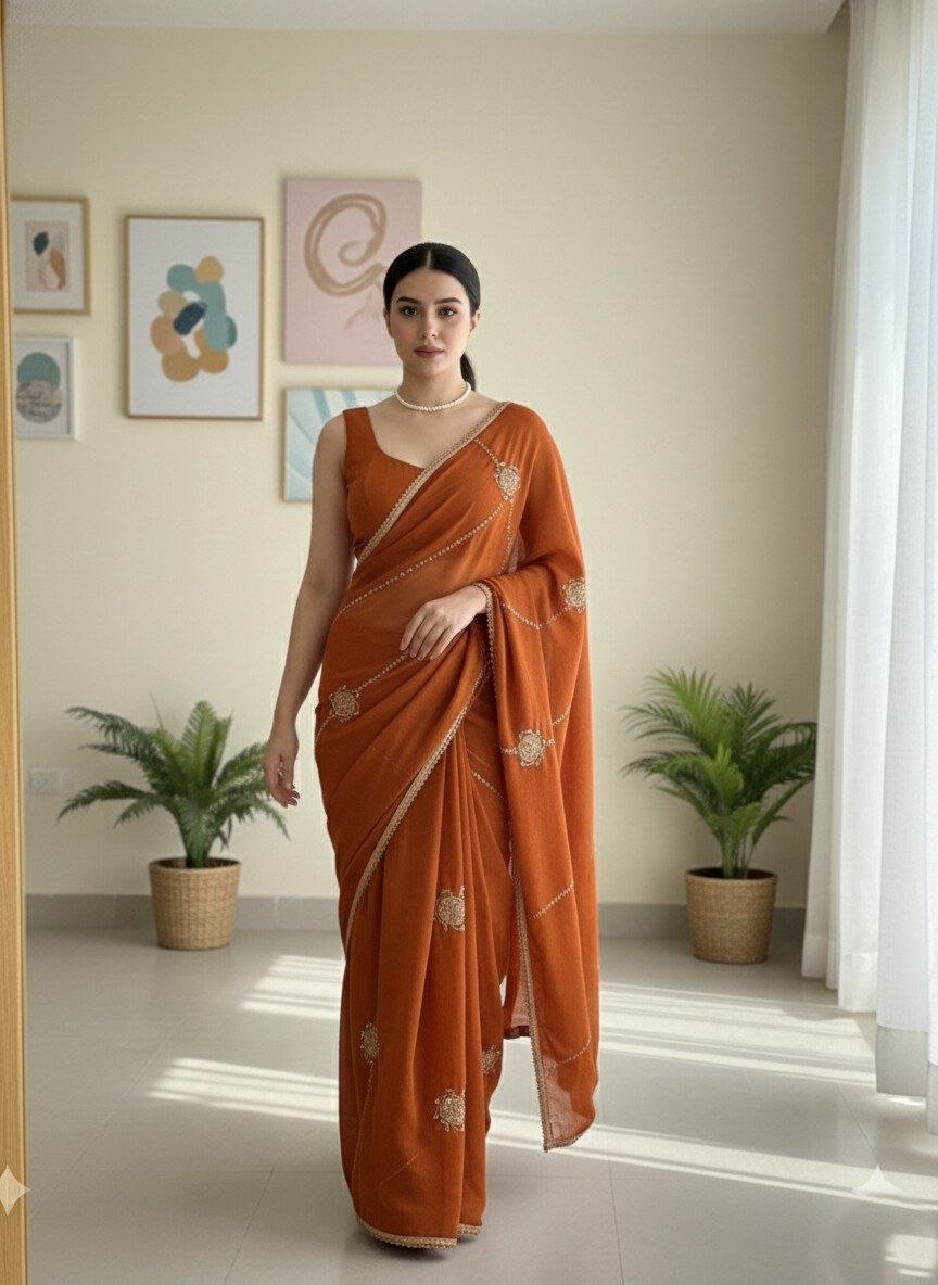 Timeless Splendor Embellished Saree Ensemble