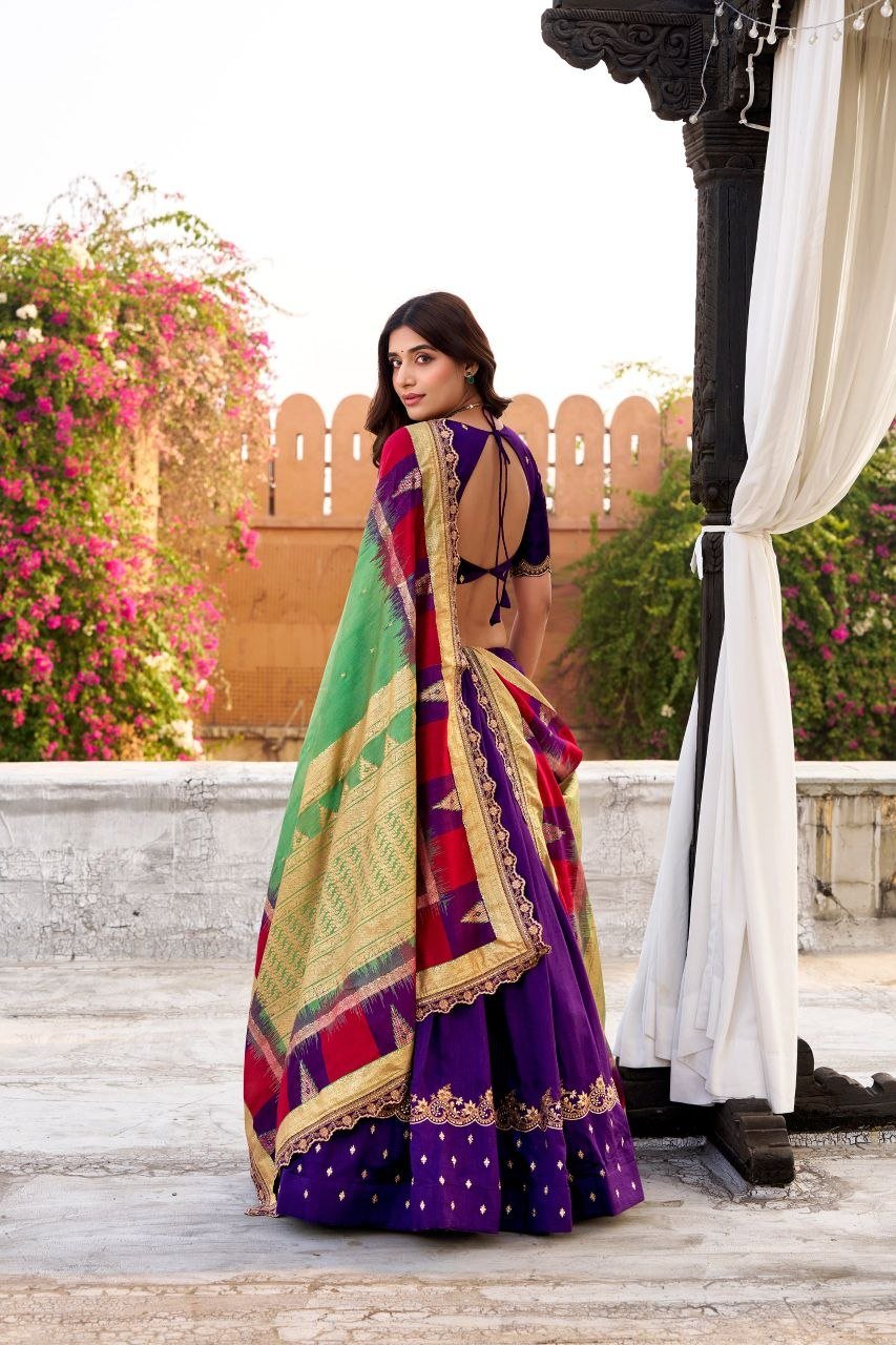 Royal Heritage Embroidered Lehenga Choli With Designer Dupatta