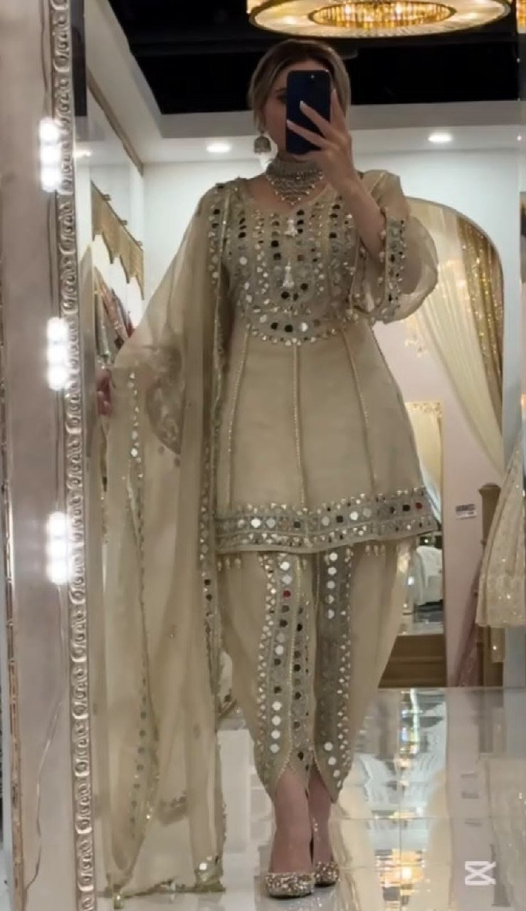 Regal Mirrorwork Palazzo Ensemble for Festive Celebrations