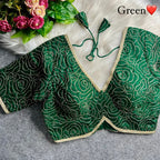Garden Floral Romance Rose Threadwork Embroidered Padded Blouse - Surat Wholesale Ethnic Wear (Photo 10)