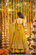 Royal Heritage Embroidered Anarkali Ensemble With Intricate Floral Craftsmanship - Surat Wholesale Ethnic Wear (Photo 10)