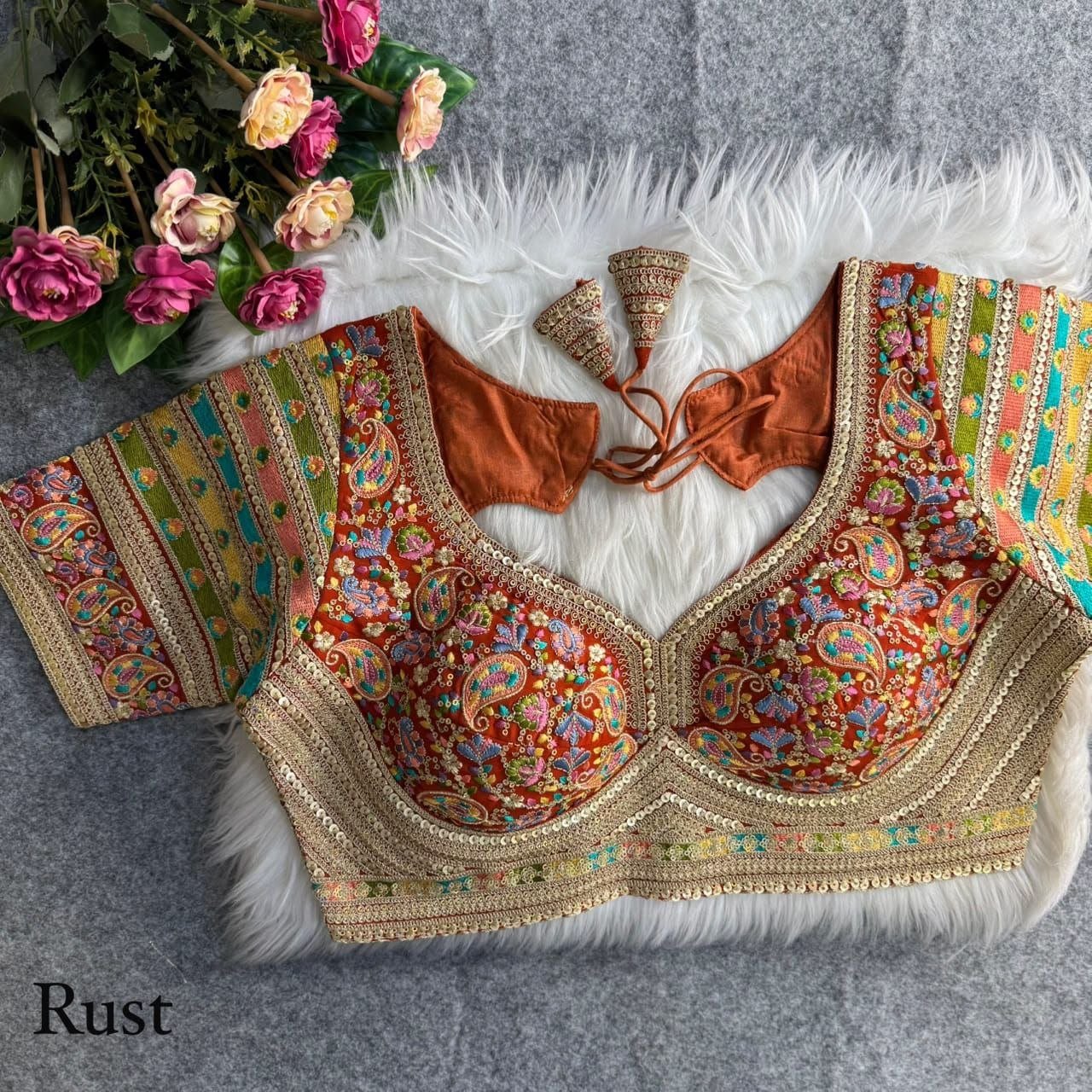 Royal Heritage Intricately Embroidered Festive Blouse Collection
