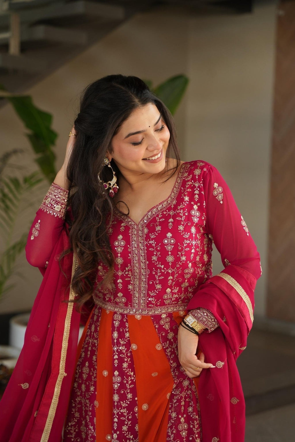 Royal Heritage Embroidered Anarkali Ensemble with Intricate Zari Work and Majestic Flared Silhouette - Surat Wholesale Ethnic Wear (Photo 11)