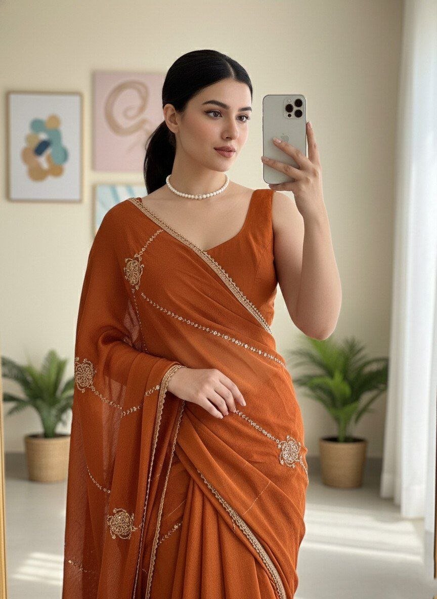 Timeless Splendor Embellished Saree Ensemble