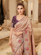 Artisanal Heritage Embroidered Saree for Grand Celebrations
