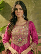 Regal Yoke Embroidered Sharara Suit Set