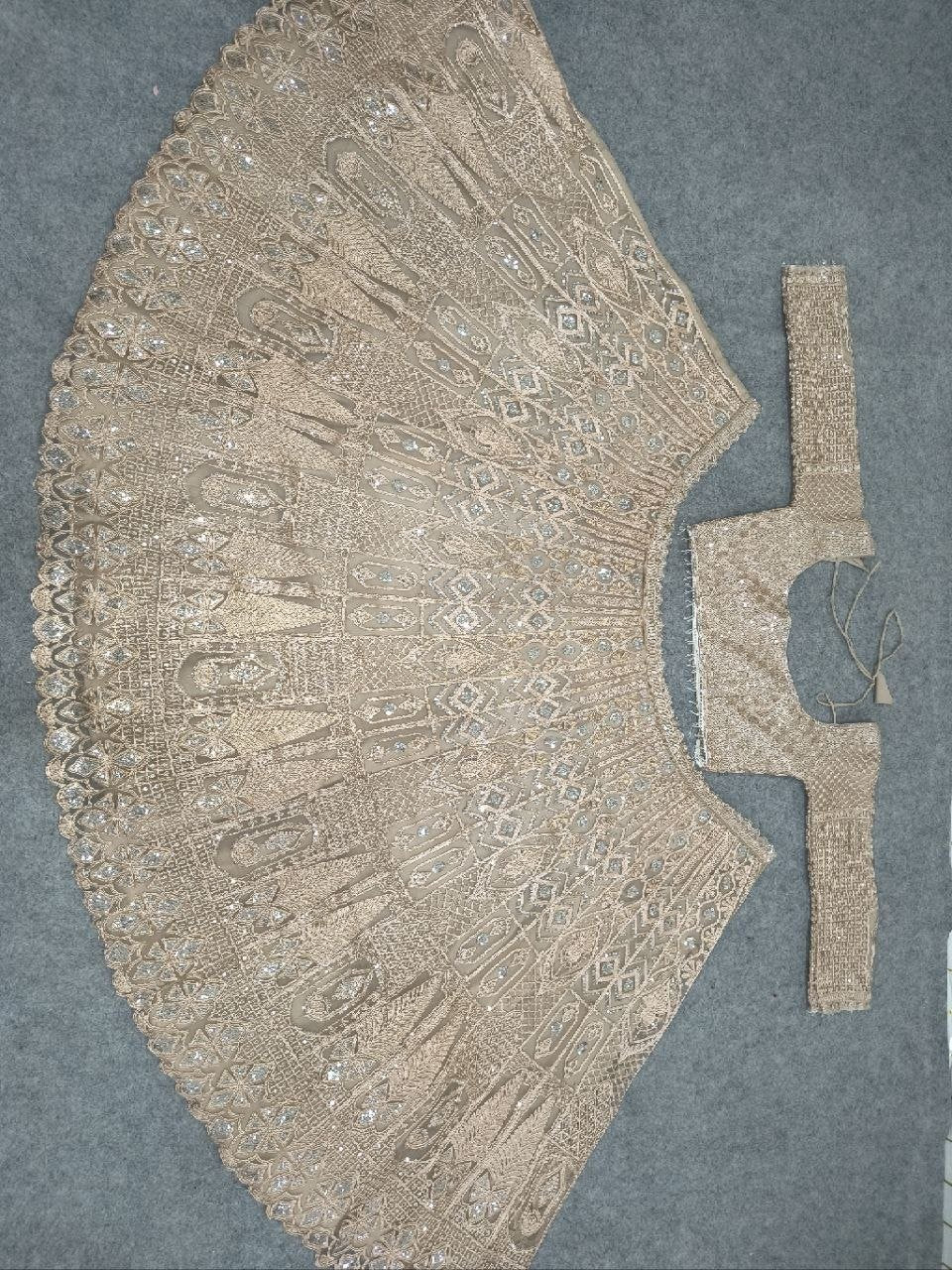 Intricate Chikankari Sequined Net Lehenga Set with Embellished Belt - Surat Wholesale Ethnic Wear (Photo 12)