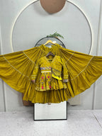 Tiered Flared Lehenga with Tasseled Embroidered Koti Jacket