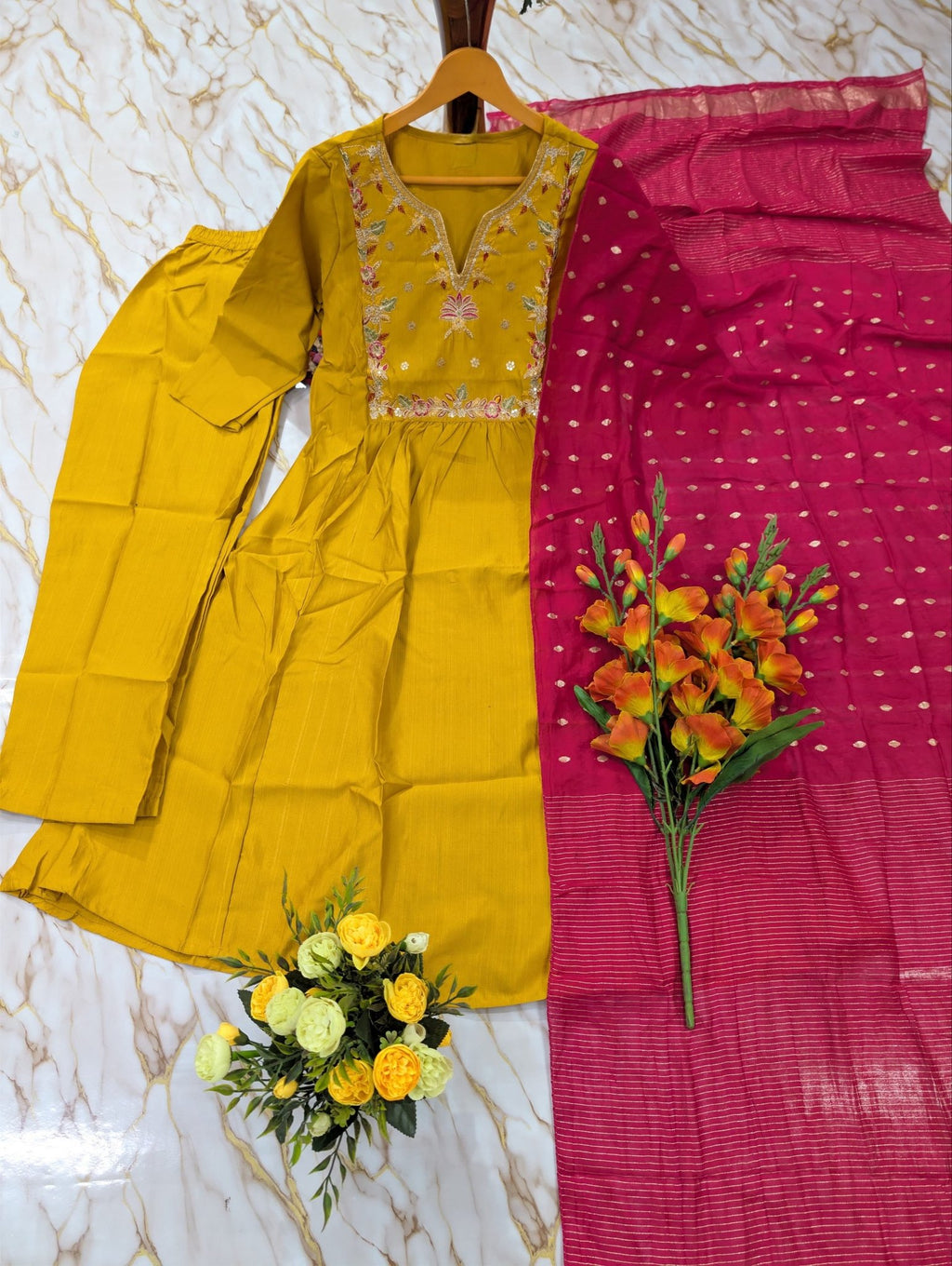 Regal Heritage Floral Embroidered Anarkali Suit Ensemble
