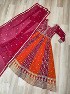 Royal Heritage Embroidered Anarkali Ensemble with Intricate Zari Work and Majestic Flared Silhouette - Surat Wholesale Ethnic Wear (Photo 12)
