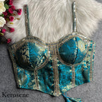 Cocktail Party Polish Jacquard Strapless Corset Blouse - Surat Wholesale Ethnic Wear (Photo 12)