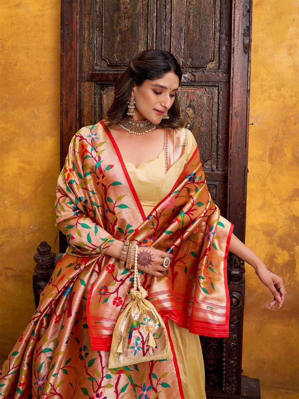 Traditional Woven Paithani Silk Lehenga Set with Rich Woven Dupatta - Surat Wholesale Ethnic Wear (Photo 12)