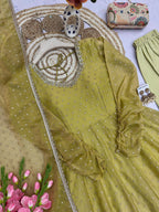 Regal Tradition Embellished Anarkali Ensemble with Intricate Border Detailing