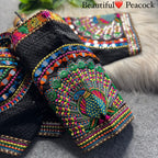 Boho Ethnic Fusion Peacock Handcrafted Heavy Embroidered Blouse