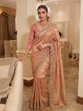 Heritage Loom Saree with Ornate Floral Zari and Jewel-Edged Pallu