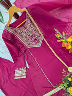 Regal Yoke Embroidered Sharara Suit Set