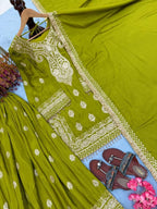 Opulent Luxury Heavy Zardozi Embroidered Kurta and Sharara Set with Dupatta