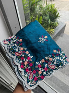 Garden Floral Romance Paisley Embroidered Draped Saree