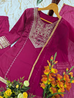 Regal Yoke Embroidered Sharara Suit Set