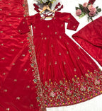 Royal Heritage Embroidered Anarkali Ensemble With Intricate Floral Craftsmanship - Surat Wholesale Ethnic Wear (Photo 15)