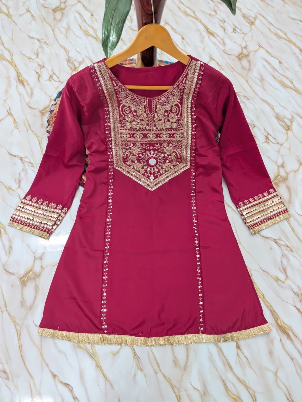 Regal Yoke Embroidered Sharara Suit Set