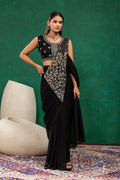 Sequined Heavy Work Jacket With Pre Stitched Draped Saree Set - Surat Wholesale Ethnic Wear (Photo 16)