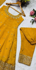 Regal Embroidered Flared Ensemble for Festive Celebrations