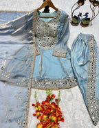 Regal Mirrorwork Palazzo Ensemble for Festive Celebrations