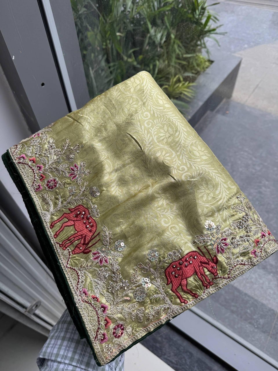 Artisanal Heritage Embroidered Saree for Grand Celebrations