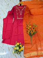 Regal Heritage Floral Embroidered Anarkali Suit Ensemble