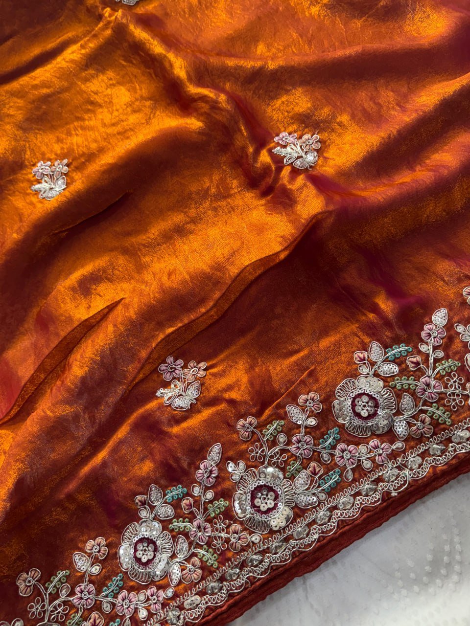 Timeless Floral Embellished Sarees Crafted for Sophisticated Celebrations
