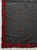 Contemporary Statement Floral Embroidered Saree for Sophisticated Occasions - Surat Wholesale Ethnic Wear (Photo 19)