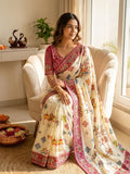 Royal Heritage Artisanal Motif Saree with Intricate Borders