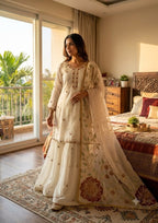 Subtle Grace Embroidered Short Kurta and Sharara Set with Sheer Dupatta - Surat Wholesale Ethnic Wear (Photo 1)