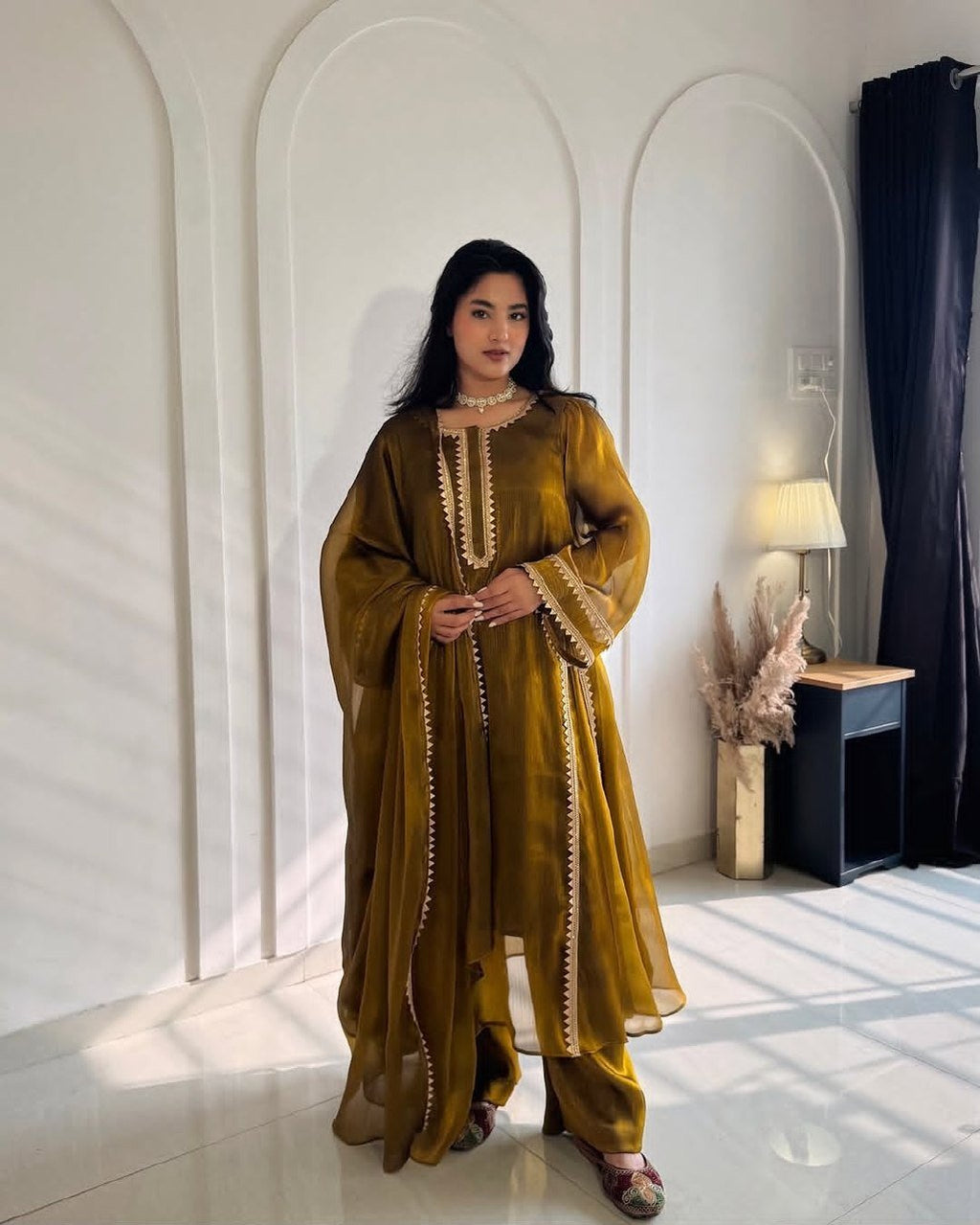 Regal Embroidered Anarkali Ensemble for Timeless Festive Celebrations