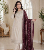 Regal Embroidered Kurta Set with Artisanal Dupatta