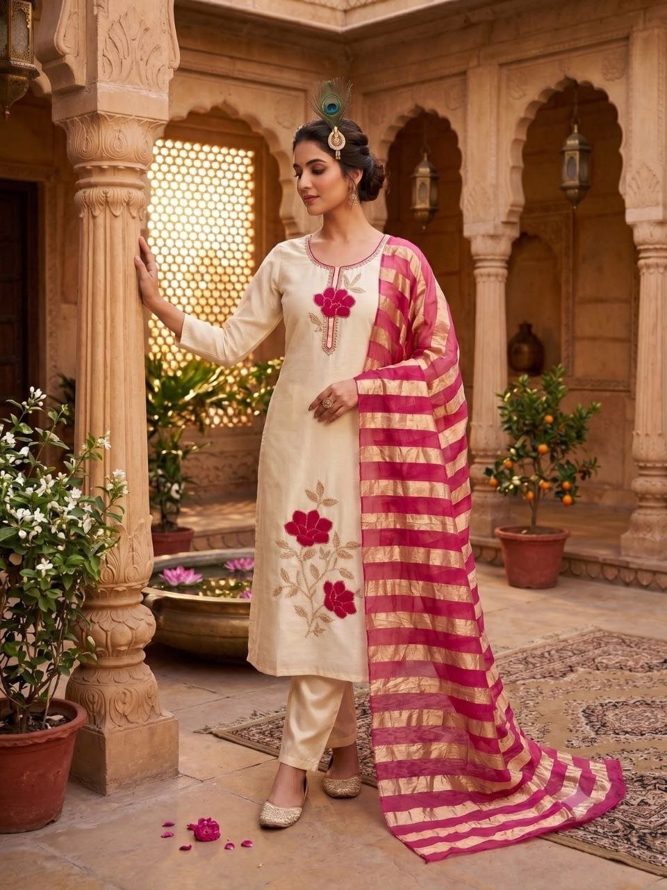 Blooming Garden Floral Romance Ethnic Suit Set