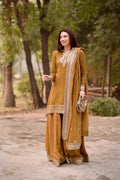 Regal Embroidered Kurta With Matching Sharara And Dupatta - Surat Wholesale Ethnic Wear (Photo 1)