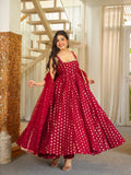 Royal Heritage Embroidered Anarkali Ensemble with Intricate Traditional Motifs