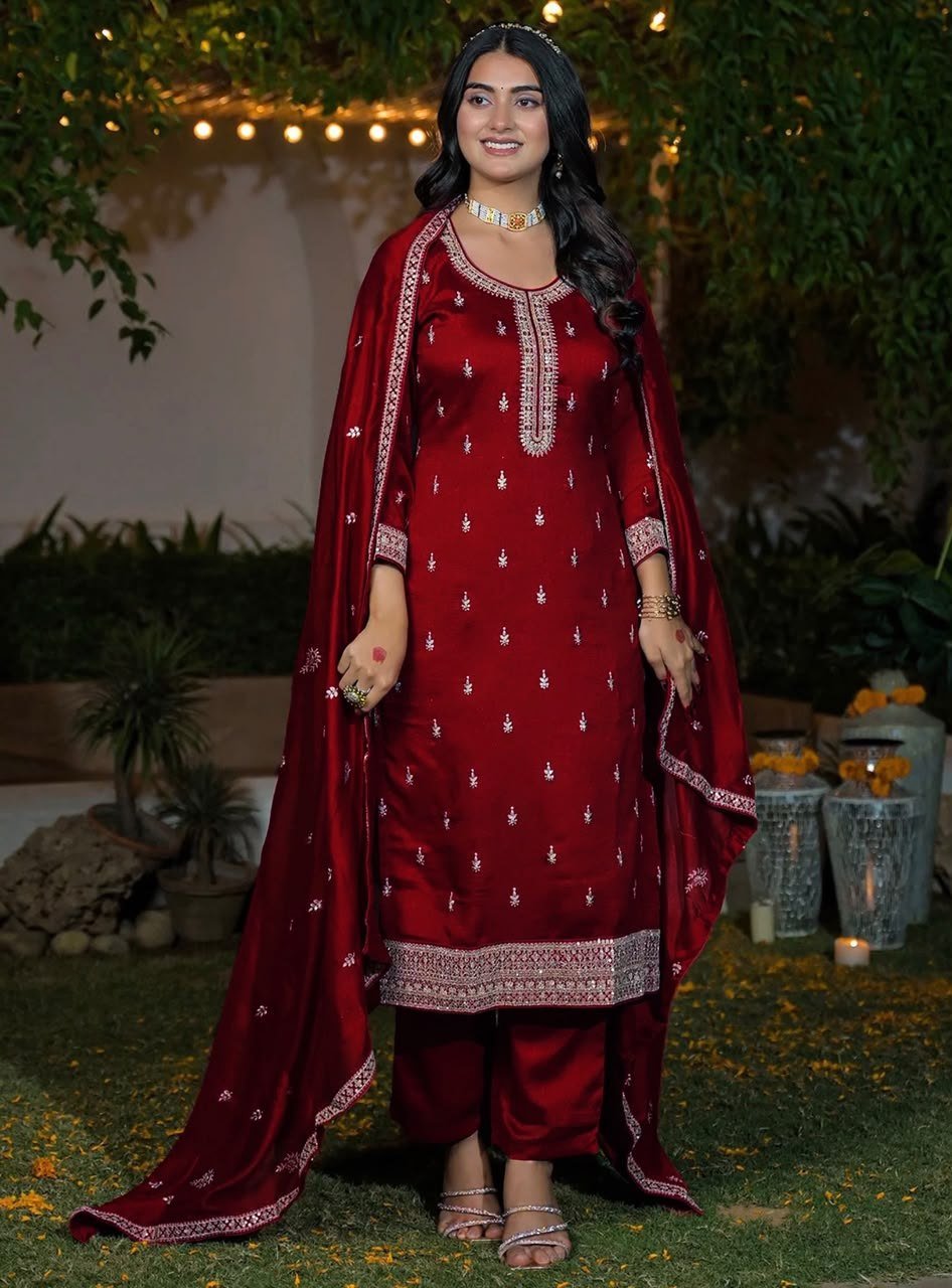 Regal Heritage Embroidered Kurta Set for Festive Occasions