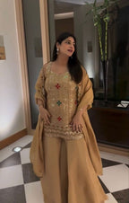 Sparkle The Night In This Exquisite Heavy Work Sharara Suit