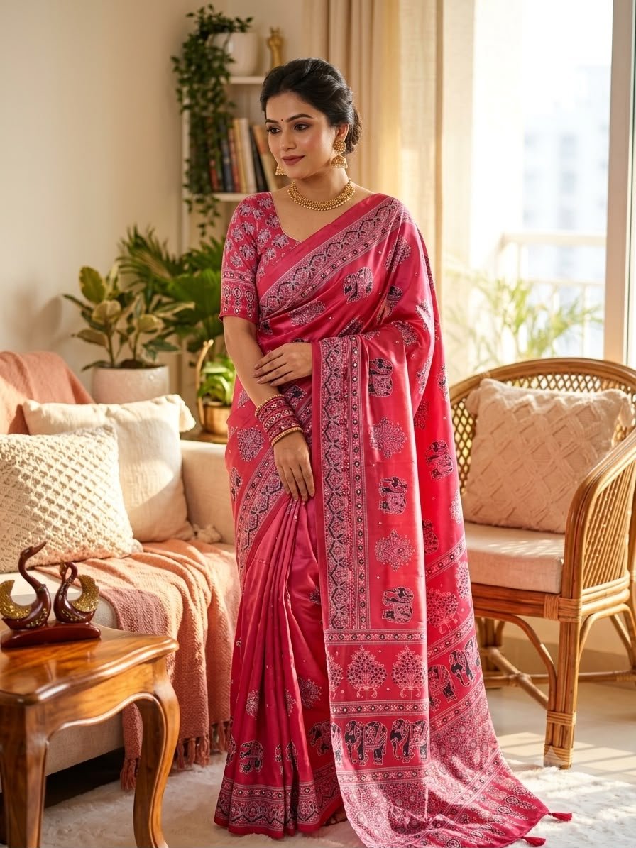 Royal Heritage Intricate Motif Saree for Timeless Celebrations - Surat Wholesale Ethnic Wear (Photo 1)